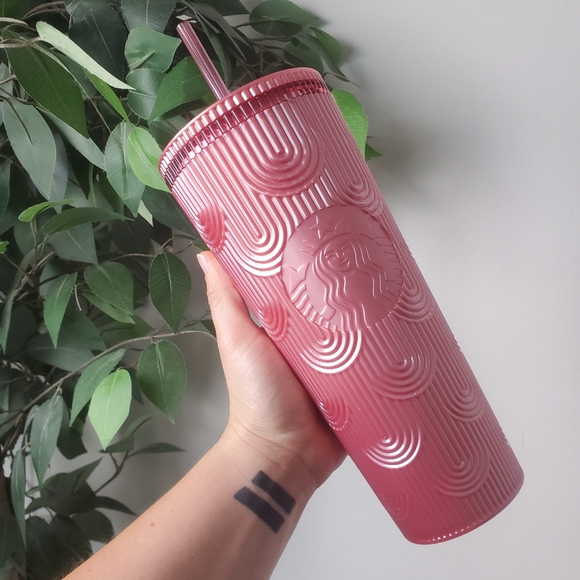 🤍NEW🤎 Starbucks Fall Siren Scales Dusty Rose Tumbler 24oz Venti Holiday - Picture 1 of 6